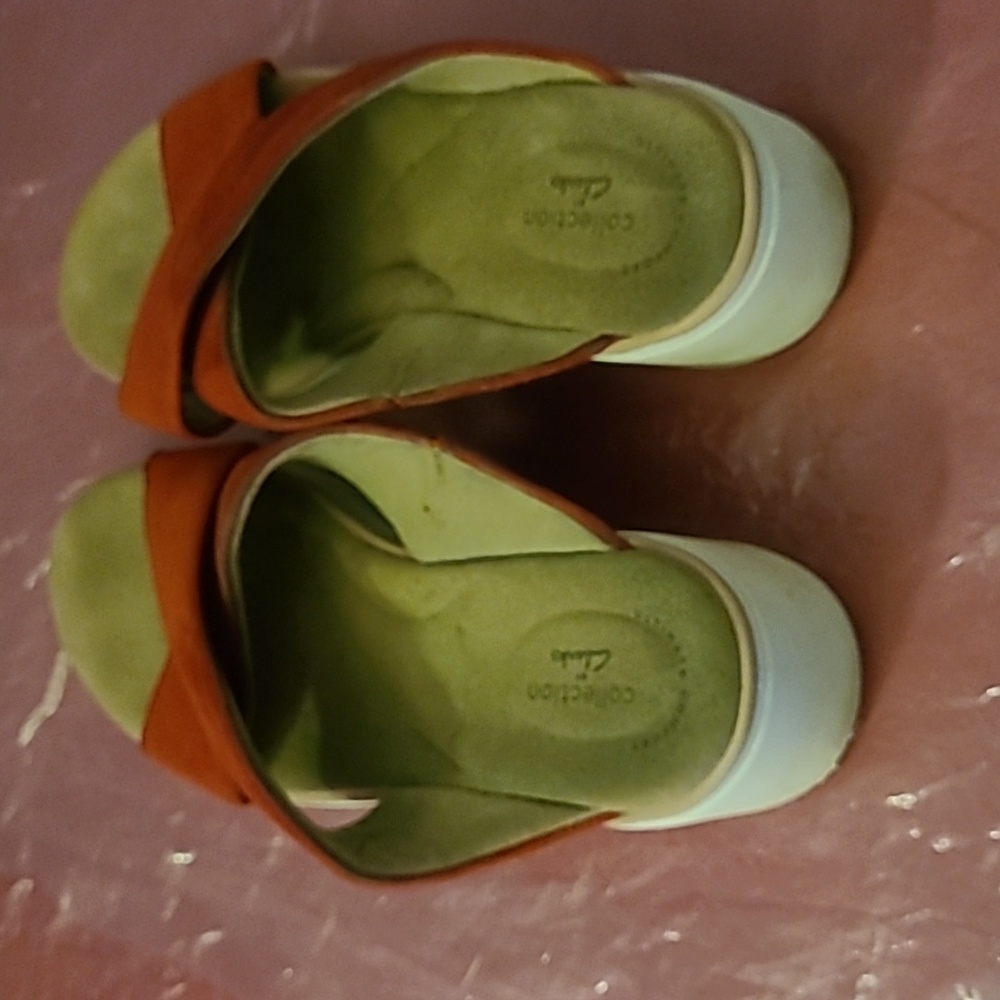 Clarks Collection Ultimate Comfort Red Suede Sandal